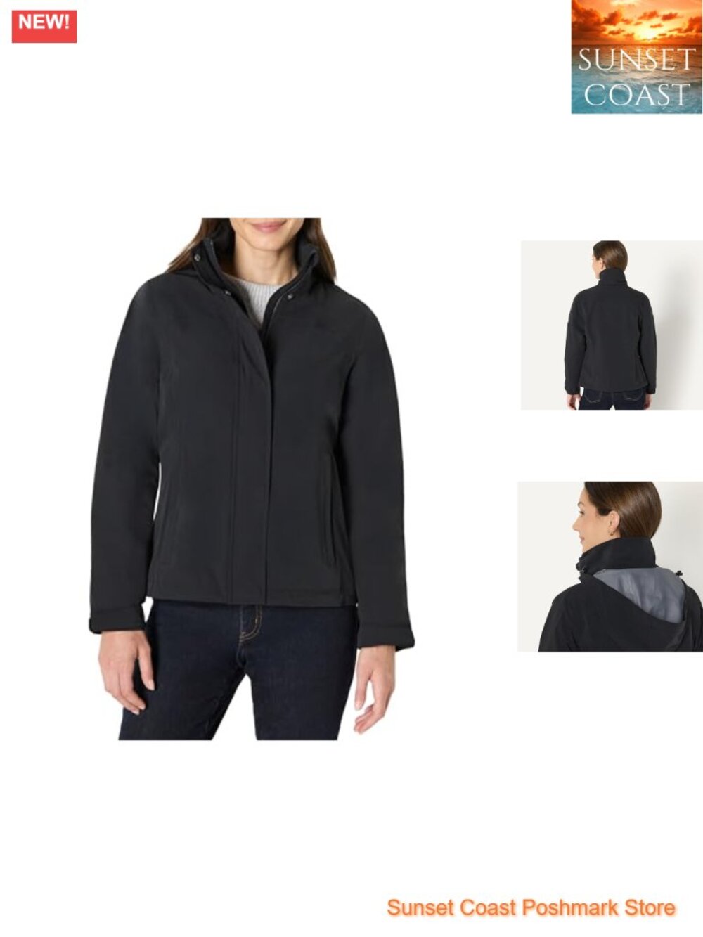 Women's Long Hooded Waterproof Rain Jacket Lightweight Nylon